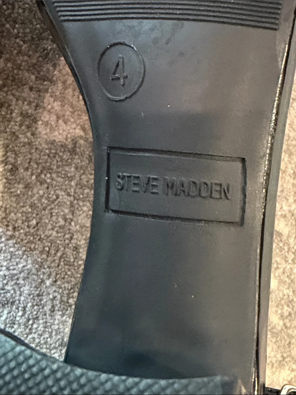 Steve Madden Black Patent Ankle-Strap Block Heels kids shoes
